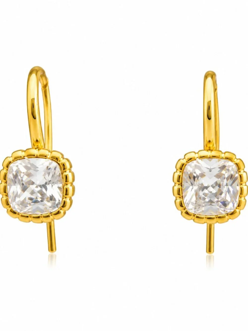 Luv AJ The Classique Cushion Hook Earrings Gold